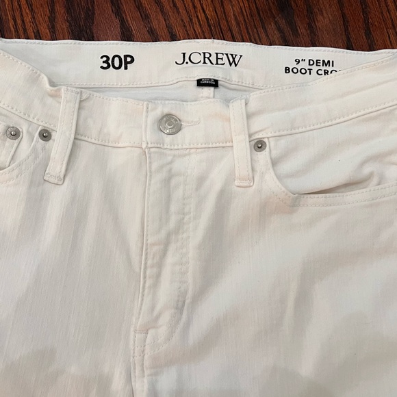 J Crew 9" demi-boot crop jean in white wash - Picture 5 of 5